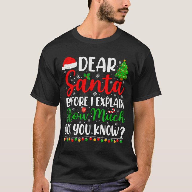 T-shirt Dear Santa I Can Explain Shirt Kids Boys Funny Chr (Devant)