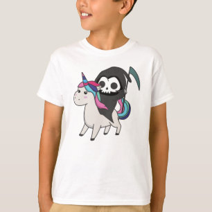 T-shirt Death Riding Unicorn Funny Unicorns Arc-en-ciel