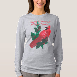 T-shirt Débardeur à manches longues Noël Cardinal Holly &