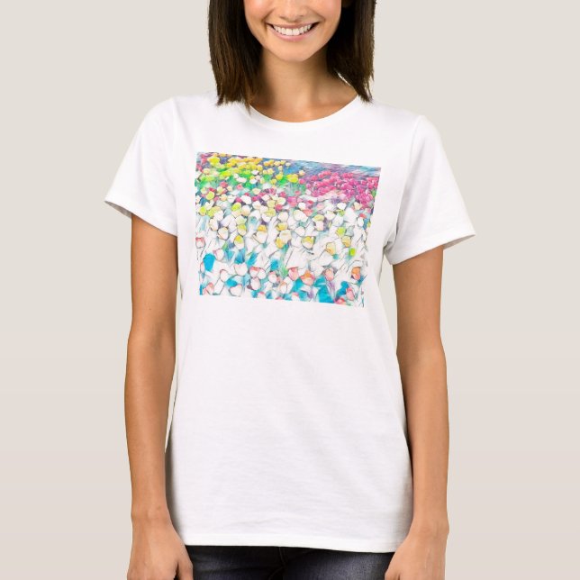 T-shirt Débardeur de base Tulip (blanc) avec flottant (Devant)