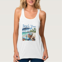 T-shirt débardeur d'été plage