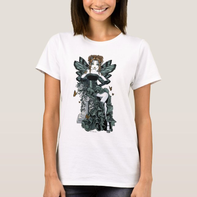 T-shirt Débardeur gothique de fée de papillon de couture (Devant)
