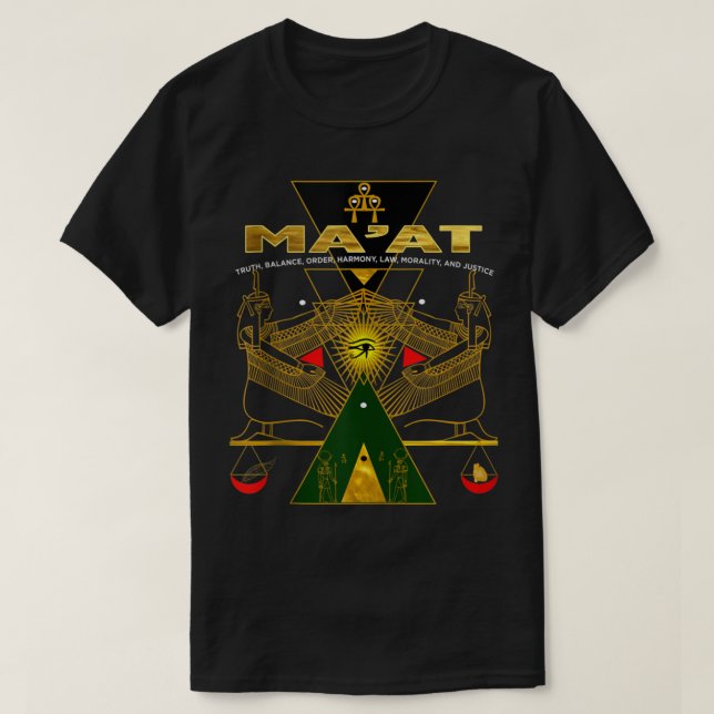 T-SHIRT DÉBARDEUR MAAT MAAT DES GODDESS KEMÉTIQUES ÉGYPTIE (Design devant)