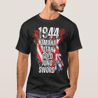 T-shirt Débarquement de l'OMAHA UTAH GOLD JUNO SWORD Norma