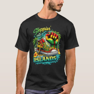 T-shirt Débarquer dans les îles – Graphique de baskets tro