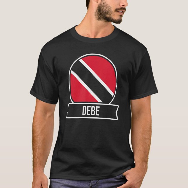T-shirt Debe  Trinidad and Tobago cities & islands flag (Devant)