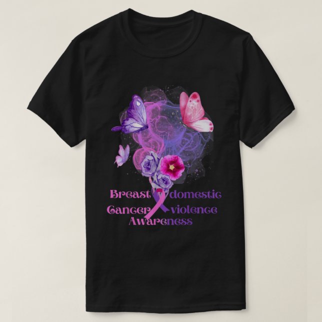 T-shirt Débit de sensibilisation au cancer du sein et à la (Design devant)