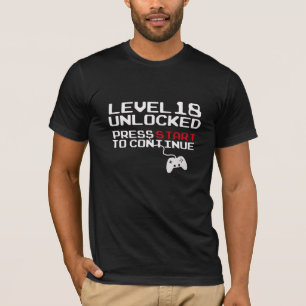 T-shirt débloqué d'anniversaire de jeu vidéo du