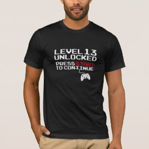 T-shirt débloqué d'anniversaire de jeu vidéo du
