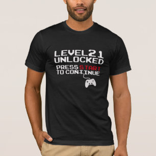 T-shirt DÉBLOQUÉ d'anniversaire de jeu vidéo du