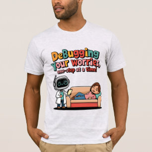 T-shirt Déboguer vos soucis un octet à la fois amusant Ai