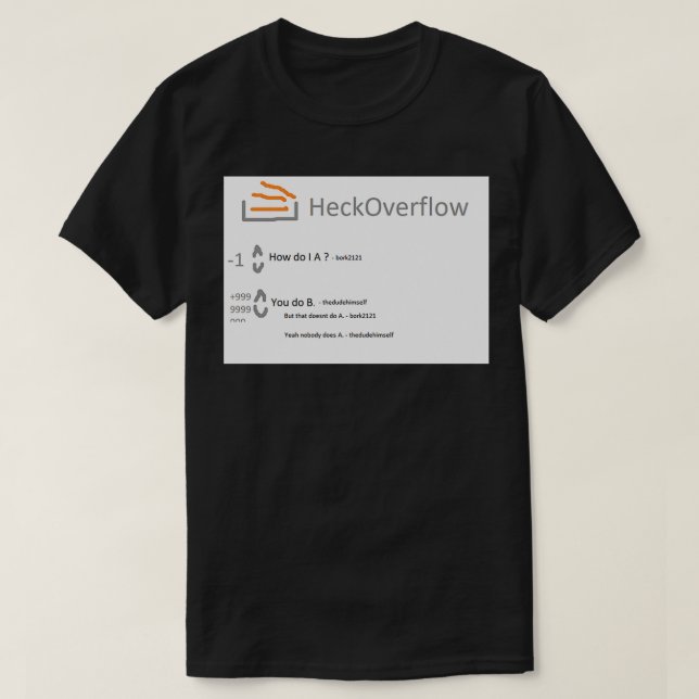 T-shirt Débordement de pile (Design devant)