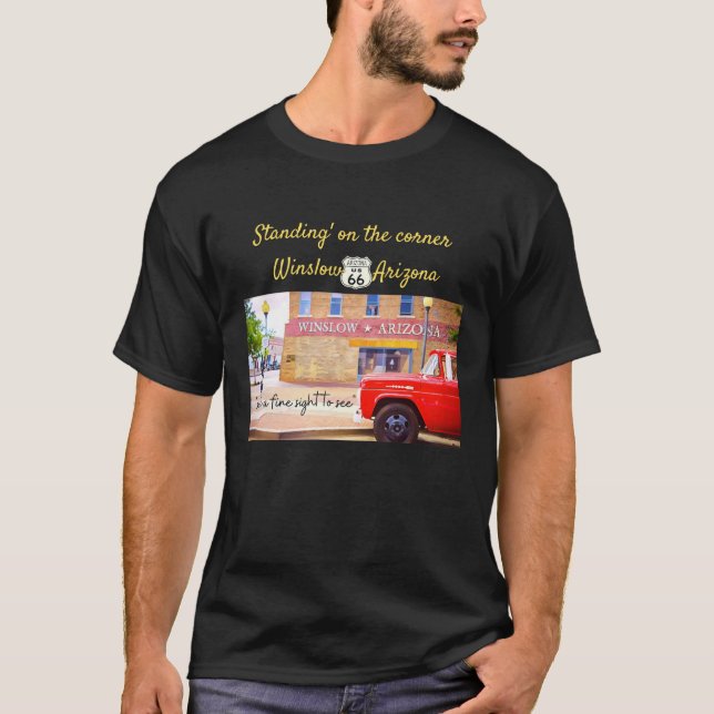 T-shirt debout dans le coin winslow arizona (Devant)