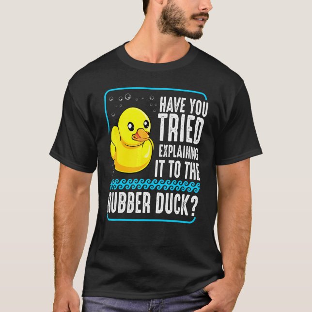 T-shirt Débugage Canard en Caoutchouc Codeur Web Programme (Devant)