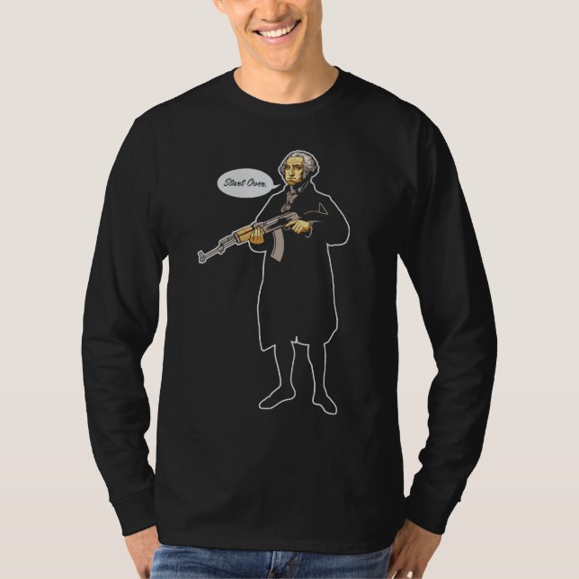 T-shirt Début de George Washington au-dessus de chemise (Devant)
