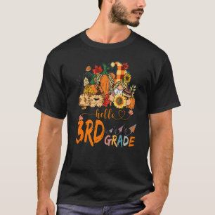 T-shirt Début De L'Automne Enseignant Tournesol Bonjour T