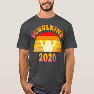 T-shirt Début de l'inscription à l'école de rétro-enfant