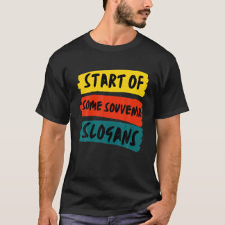 T-shirt Début vintage De Certains Slogans De Souvenir