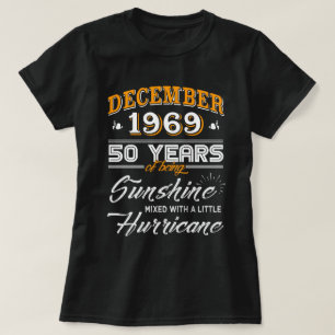 T-shirt Décembre 1969 cinquantième cadeaux d'anniversair