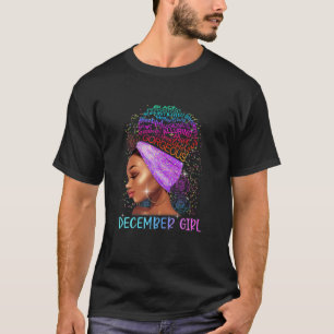 T-shirt Décembre Black Girl Cheveux Sagittarius Capricorn