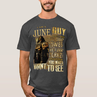 T-shirt Décès Je Suis Un Homme De Juin J'Ai 3 Côtés La Vue