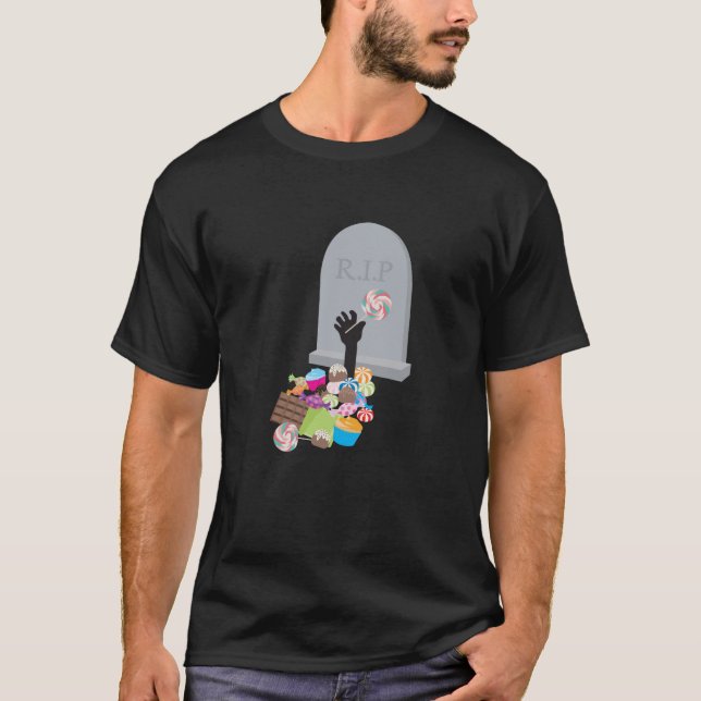 T-shirt Décès par Candy Halloween Design (Devant)