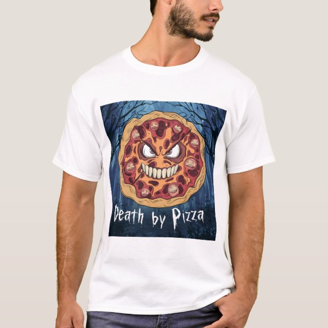 T-shirt Décès Par Pizza (Devant)