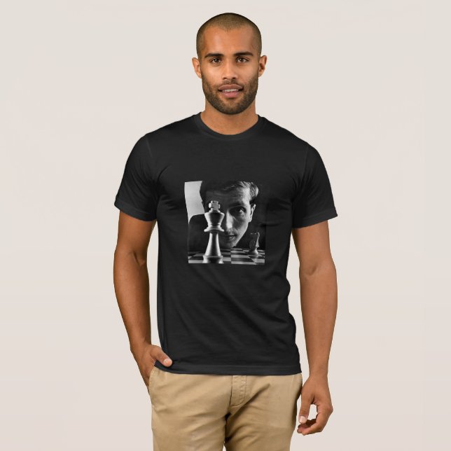 T-shirt d'échecs de Bobby Fischer (Devant entier)