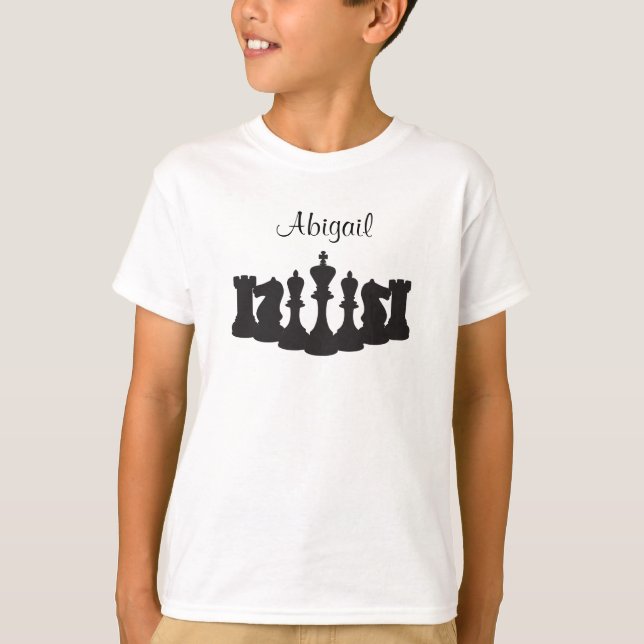 T-shirt d'échecs personnalisé pour les enfants (Devant)