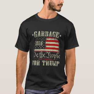 T-shirt Déchets Pour Trump 2024 Drôle américain Hommes Dra