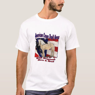T-shirt déchiré de crème de drapeau