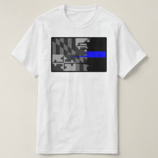 T-shirt déchiré en lambeaux de Blue Line de