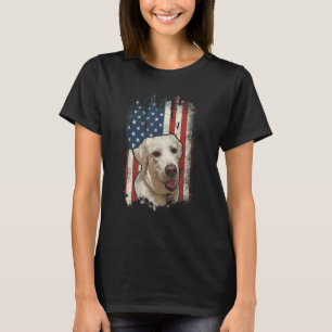 T-shirt Déchiré Labrador American Flag Chien patriotique
