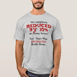T-shirt Décimé.  La VRAIE définition