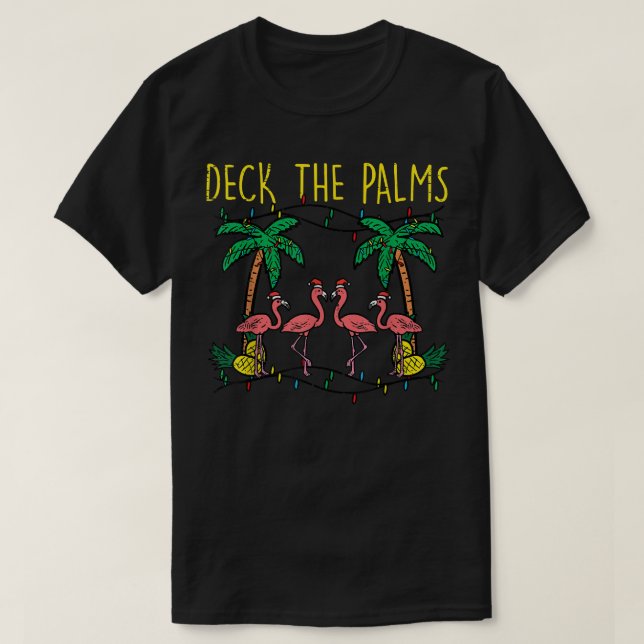T-shirt Deck Les Palmiers Flamant rose Noël JP Pyjamas de  (Design devant)