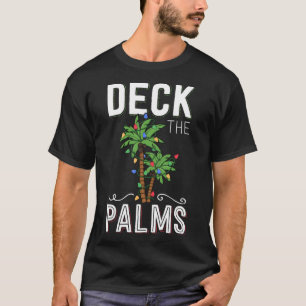 T-shirt Deck Les Palms Tropical Hawaii Christmas Palm Tree