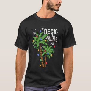 T-shirt Deck Les Palms Tropical Hawaii Christmas Palm Tree