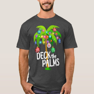 T-shirt Deck Les Palms Tropical Hawaii Christmas Palm Tree