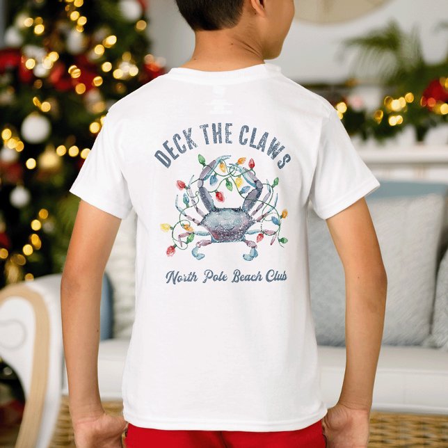 T-shirt “Deck the Claws” Blue Crab Christmas (Créateur téléchargé)