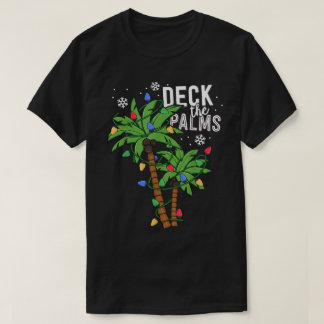 T-shirt Deck the Palms Tropical Christmas