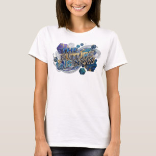 T-shirt Déclaration Bleu L'AVENIR EST MAINTENANT Art à Por