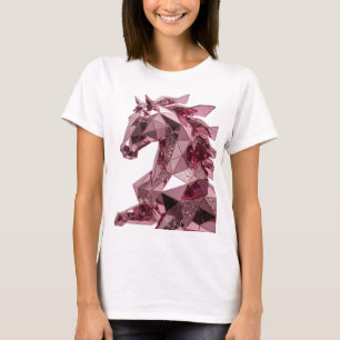 T-shirt Déclaration d'art abstrait rose accrocheuse Design