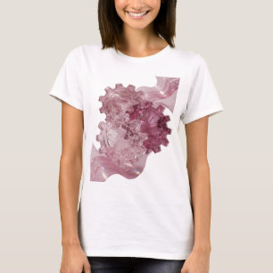 T-shirt Déclaration de conception d'art abstrait argentée