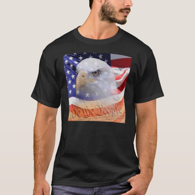 T-shirt Déclaration de l'aigle de l'American Pride Spirit (Devant)