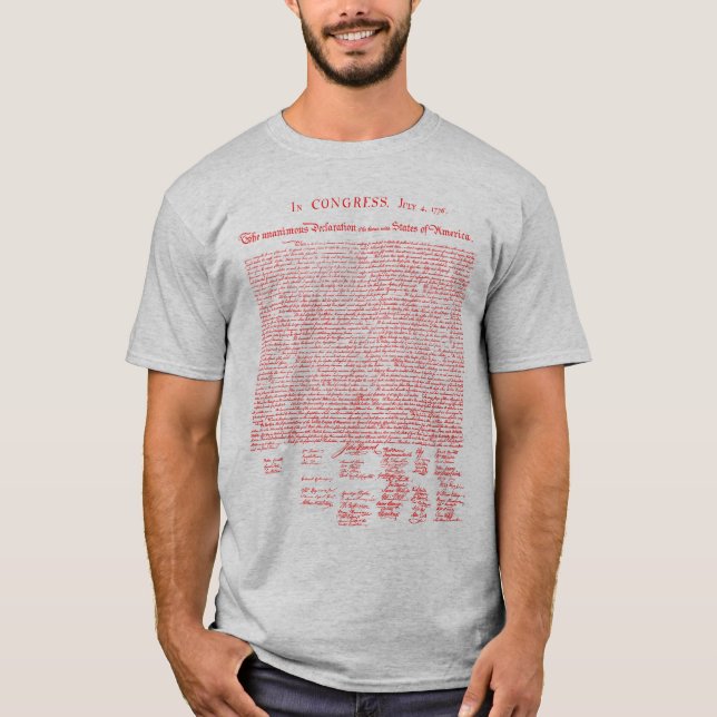 T-shirt Déclaration d'indépendance, 1776 (Devant)