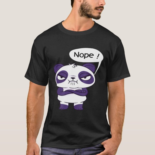 T-shirt Déclaration Panda I Nul Fun I Non Non Non (Devant)