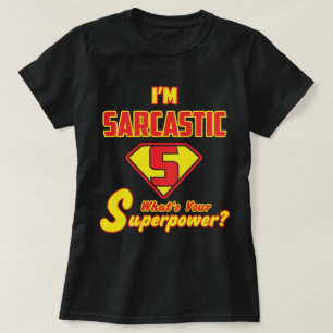 T-shirt Déclaration sarcastique avec graphique de style Su