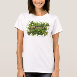 T-shirt Déclaration Vert JOUER ANNIVERSAIRE 3ÈME Impressio