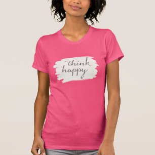 T-shirt Deco mou V pensent heureux