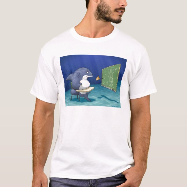 T-shirt d'école de requin (Devant)